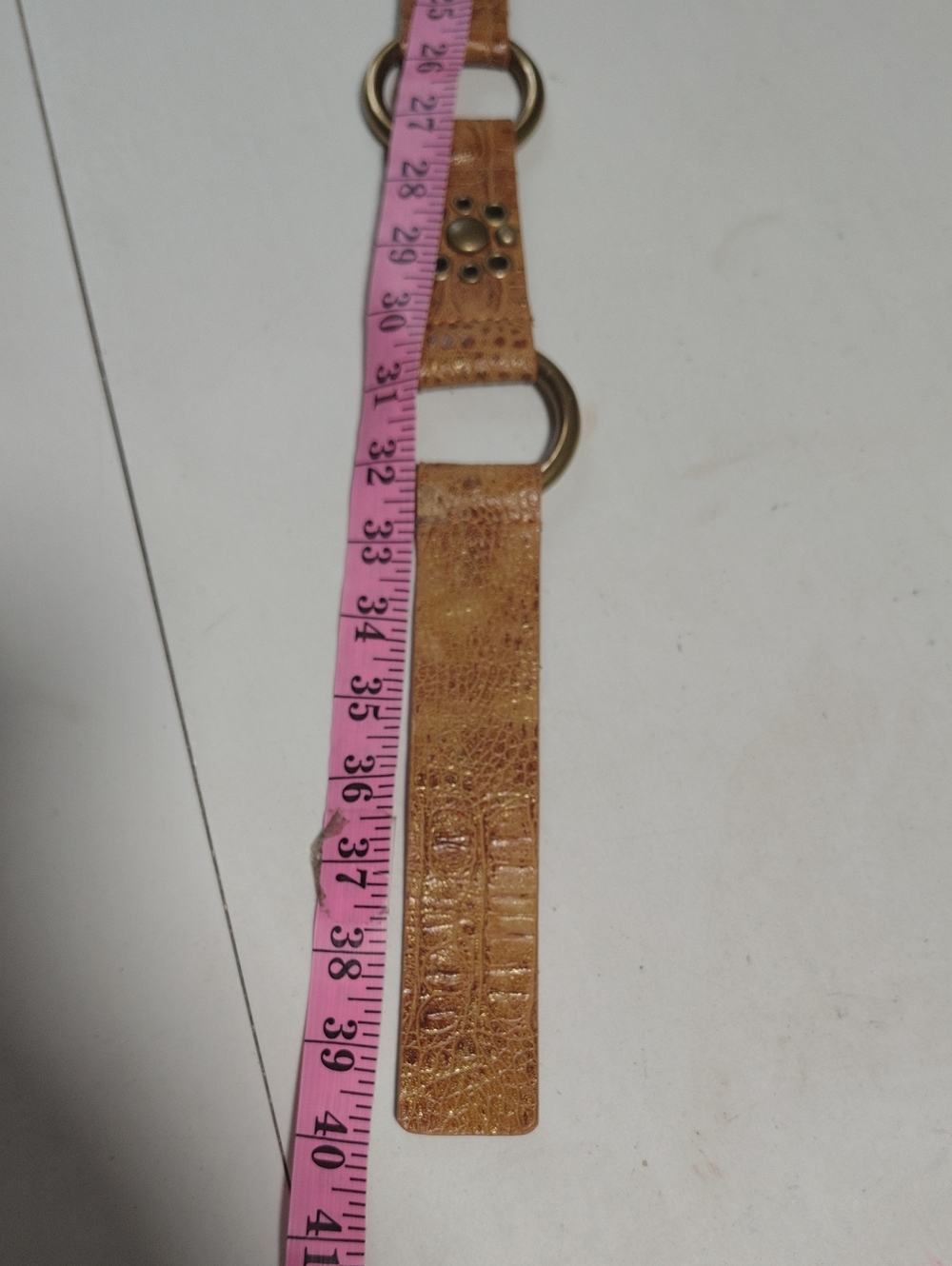 Vintage Guess Leather Studded Double Loop Buckle Belt Country Rodeo Western Y2K - Picture 14 of 15